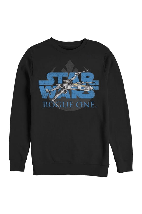 Men's Star Wars Rogue One Alliance Starbird Emblem Logo  Sweatshirt Black Medium