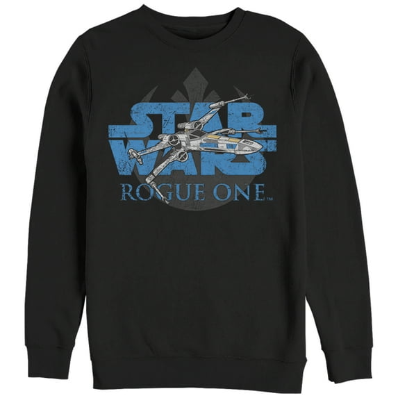 Men's Star Wars Rogue One Alliance Starbird Emblem Logo Sweatshirt Black Small