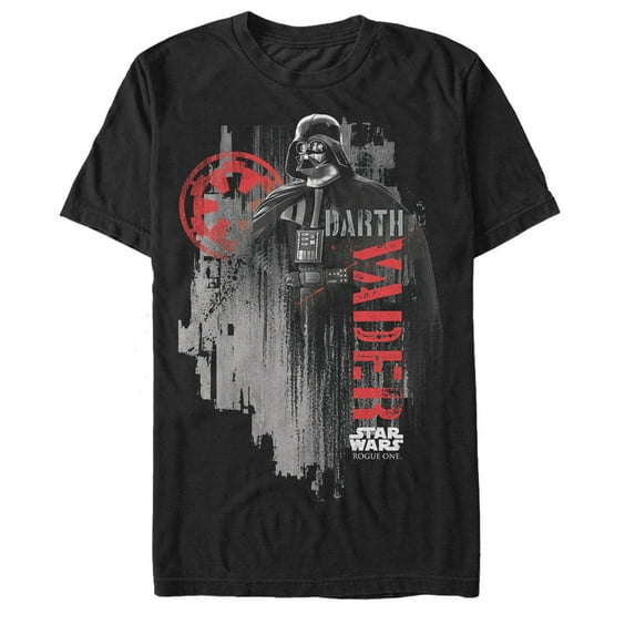 Men's Star Wars Rogue One Darth Vader Imperial Emblem Graphic Tee Black 5X Large