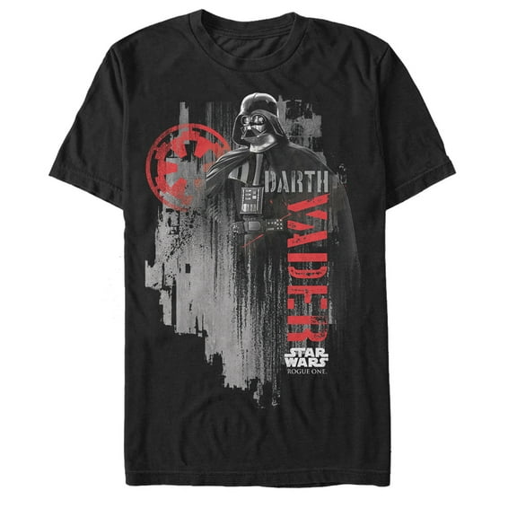 Men's Star Wars Rogue One Darth Vader Imperial Emblem  Graphic Tee Black Large