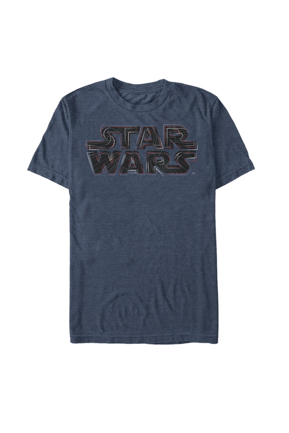 Men's Star Wars Rogue One Death Star Design Logo Graphic Tee Navy Blue Heather 4X Large