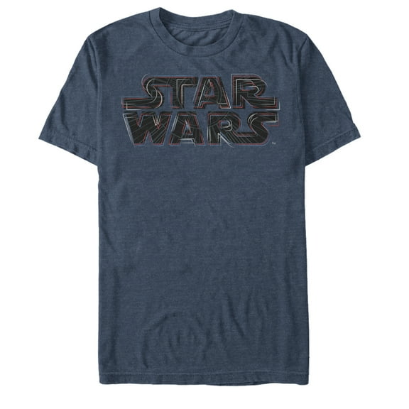 Men's Star Wars Rogue One Death Star Design Logo Graphic Tee Navy Blue Heather Large