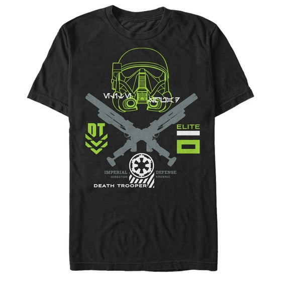 Men's Star Wars Rogue One Death Trooper Crest Graphic Tee Black 2X Large
