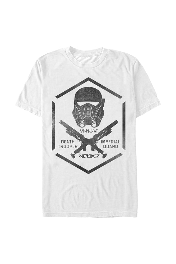 Men's Star Wars Rogue One Death Trooper Imperial Guard Graphic Tee White Small