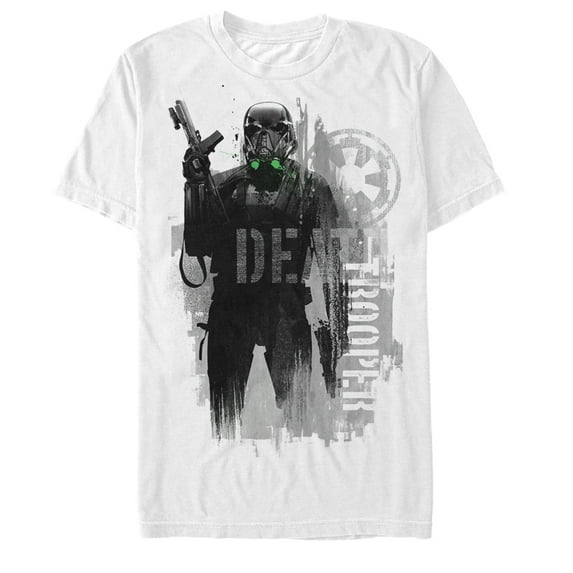 Men's Star Wars Rogue One Death Trooper Modern Profile Graphic Tee White Small