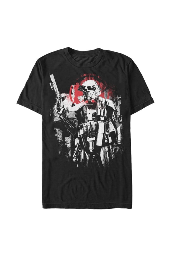 Men's Star Wars Rogue One Death Trooper Perspective Graphic Tee Black Medium
