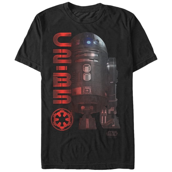 Men's Star Wars Rogue One Galactic Droid C2-B5 Graphic Tee Black Large