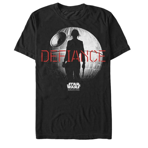 Men's Star Wars Rogue One Jyn Defiance Silhouette  Graphic Tee Black 4X Large