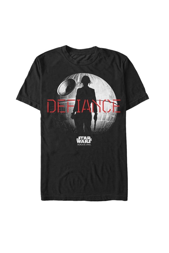 Men's Star Wars Rogue One Jyn Defiance Silhouette  Graphic Tee Black Medium