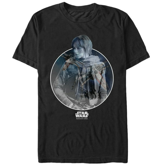 Men's Star Wars Rogue One Jyn X-Wing Circle Graphic Tee Black 3X Large