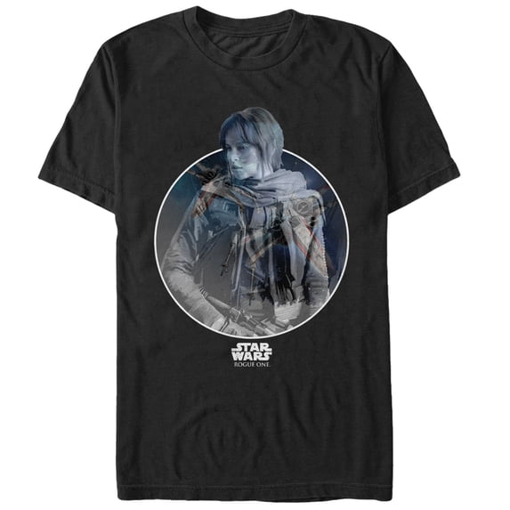 Men's Star Wars Rogue One Jyn X-Wing Circle Graphic Tee Black 5X Large