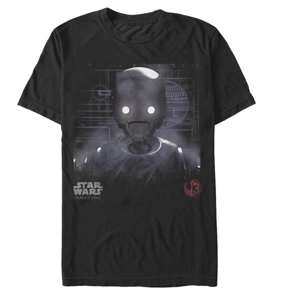 Men's Star Wars Rogue One K-2SO Rebel Graphic Tee Black Medium