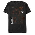 thumbnail image 1 of Men's Star Wars Rogue One K-2SO Rebel Spy Schematic Print  Graphic Tee Black 4X Large, 1 of 4