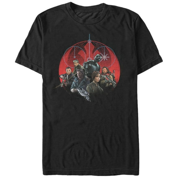 Men's Star Wars Rogue One Rebel Spy Group Shot  Graphic Tee Black 2X Large