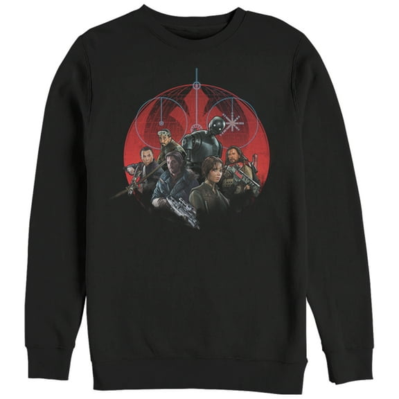 Men's Star Wars Rogue One Rebel Spy Group Shot  Sweatshirt Black Medium