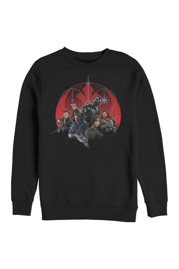 Men's Star Wars Rogue One Rebel Spy Group Shot  Sweatshirt Black Small
