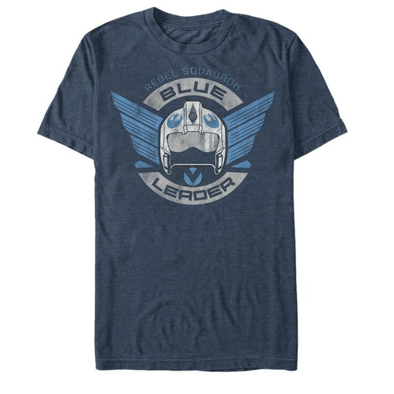 Men's Star Wars Rogue One Rebel Squadron Leader Graphic Tee Navy Blue Heather Small