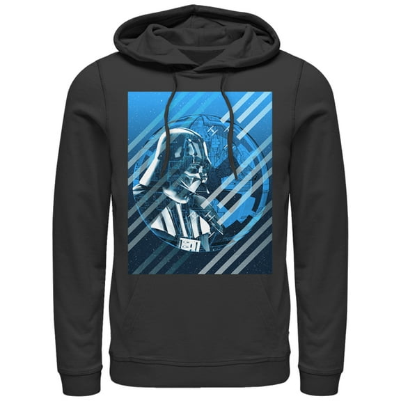 Men's Star Wars Rogue One Vader Death Star Stripes  Pull Over Hoodie Black Large