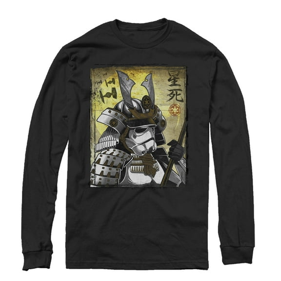 Men's Star Wars Samurai Stormtrooper  Long Sleeve Shirt Black Large