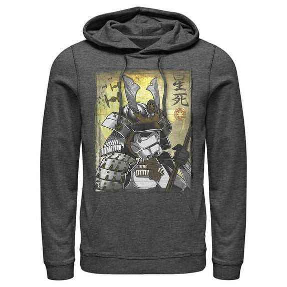 Men's Star Wars Samurai Stormtrooper Pull Over Hoodie Charcoal Heather Large