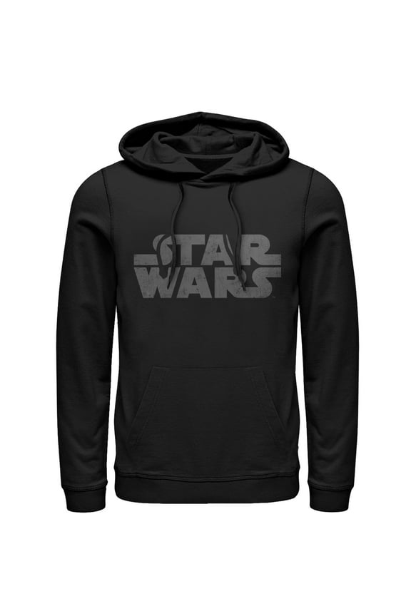 Men's Star Wars Simple Logo Pull Over Hoodie Black X Large