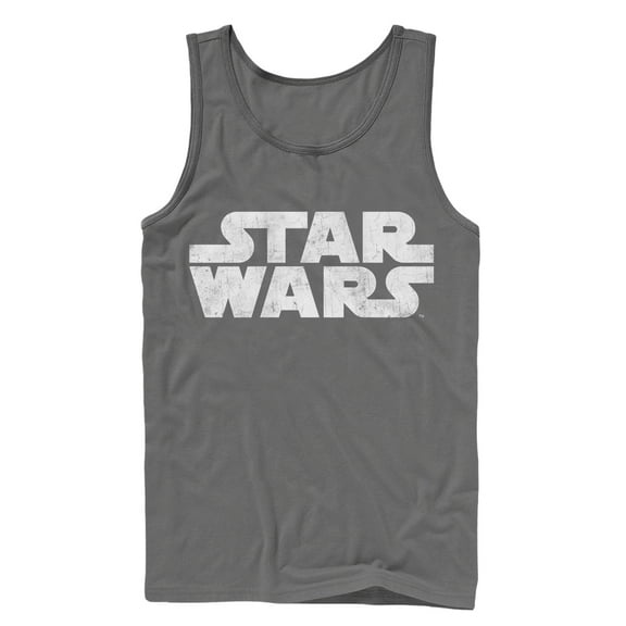 Men's Star Wars Simple Logo  Tank Top Charcoal X Large