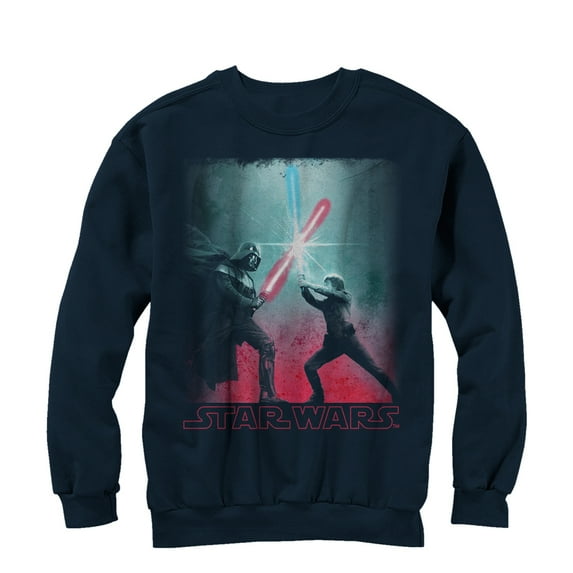 Men's Star Wars Skywalker Duel Sweatshirt Navy Blue Large