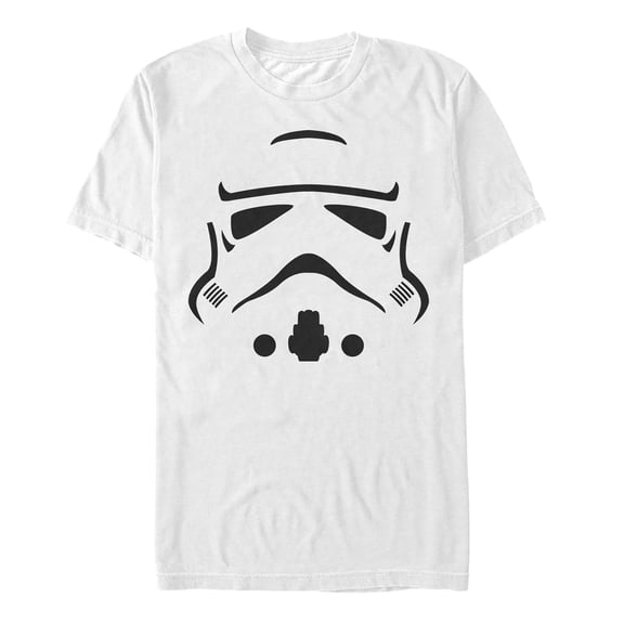 Men's Star Wars Sleek Stormtrooper Face Graphic Tee White Large