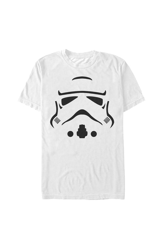 Men's Star Wars Sleek Stormtrooper Face Graphic Tee White Medium