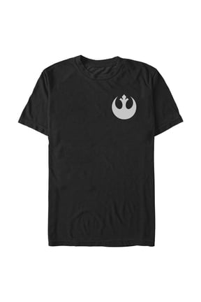 Men's Star Wars Small Rebel Alliance Logo Graphic Tee Black Large