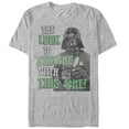 thumbnail image 1 of Men's Star Wars St. Patrick's Day Darth Vader Luck Strong  Graphic Tee Athletic Heather Small, 1 of 4