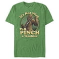 thumbnail image 1 of Men's Star Wars St. Patrick's Day It's Not Wise To Pinch A Wookie  Graphic Tee Kelly Heather 3X Large, 1 of 4