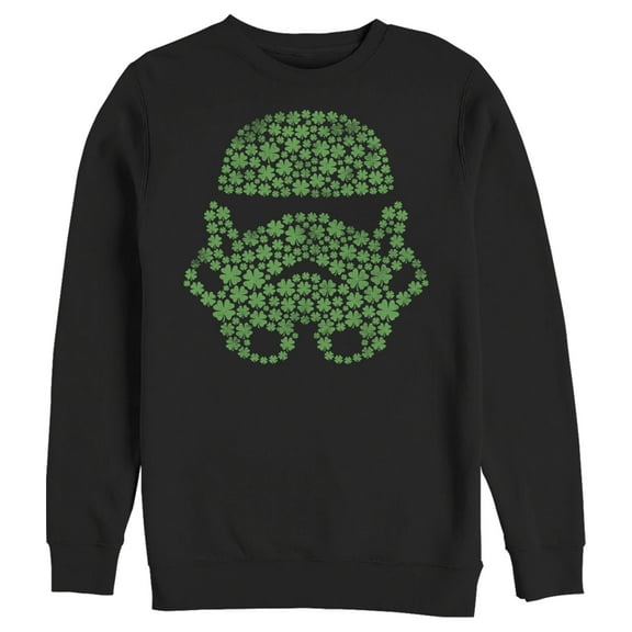 Men's Star Wars St. Patrick's Day Shamrock Stormtrooper Sweatshirt Black Small