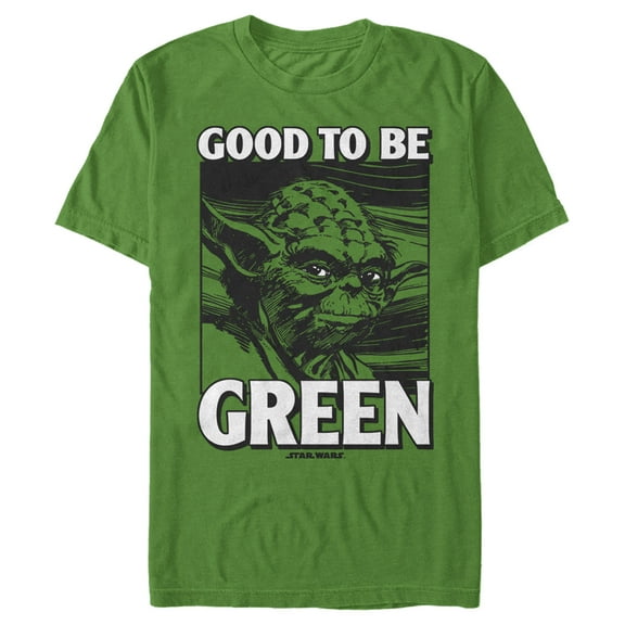 Men's Star Wars St. Patrick's Day Yoda Good to Be Green Graphic Tee Kelly Green Large