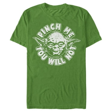 Men's Star Wars St. Patrick's Day Yoda Pinch Me Not  Graphic Tee Kelly Green 3X Large