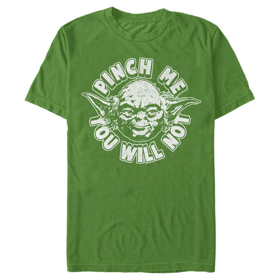 Men's Star Wars St. Patrick's Day Yoda Pinch Me Not  Graphic Tee Kelly Green Large