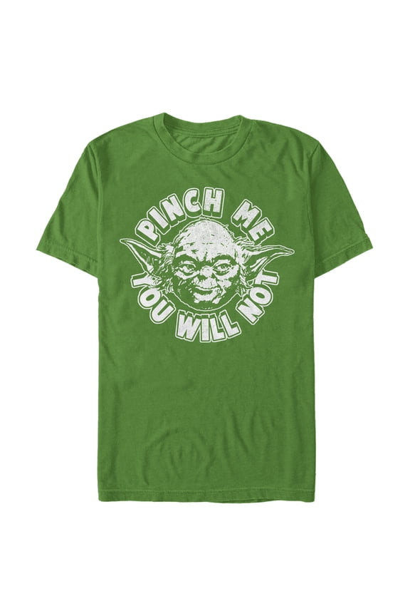 Men's Star Wars St. Patrick's Day Yoda Pinch Me Not Graphic Tee Kelly Green Large