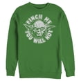 thumbnail image 1 of Men's Star Wars St. Patrick's Day Yoda Pinch Me Not  Sweatshirt Kelly Green 2X Large, 1 of 3
