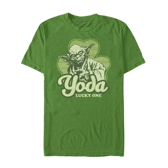 Men's Star Wars St. Patrick's Yoda Lucky One  Graphic Tee Kelly Green 3X Large
