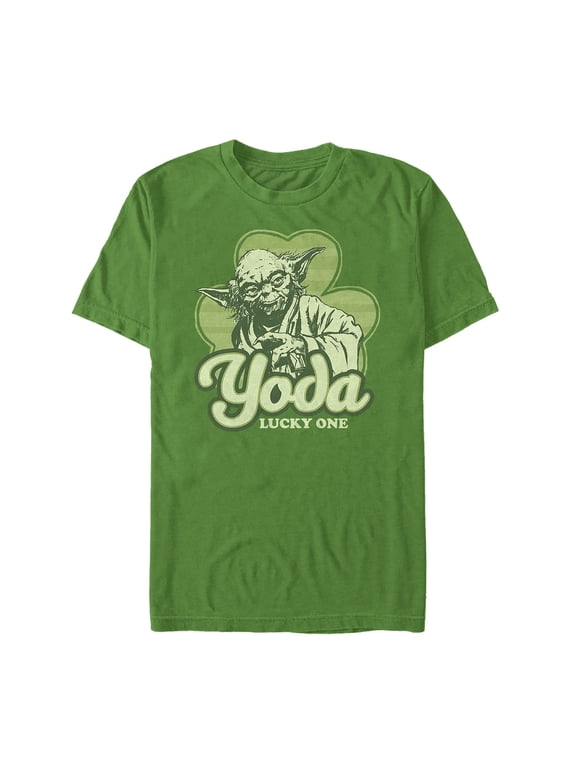 Men's Star Wars St. Patrick's Yoda Lucky One Graphic Tee Kelly Green X Large