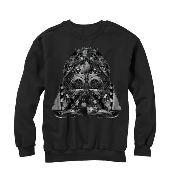 Men's Star Wars Starfighter Vader Helmet Sweatshirt Black Medium