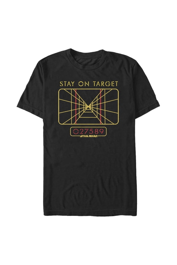 Men's Star Wars Stay on Target Line Graphic Tee Black X Large