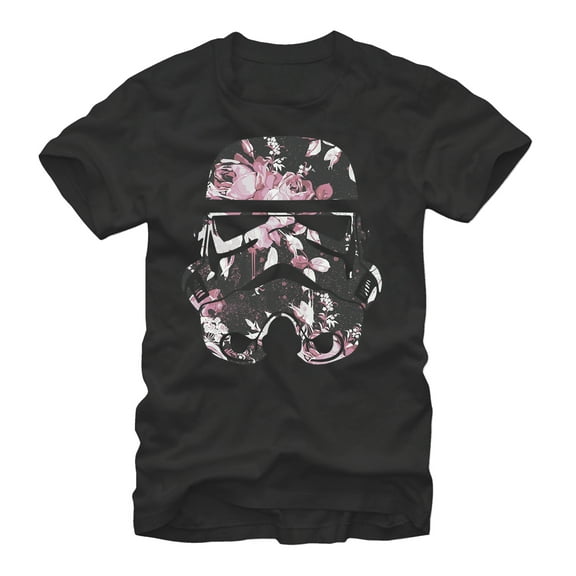 Men's Star Wars Stormtrooper Blossoms  Graphic Tee Black Small