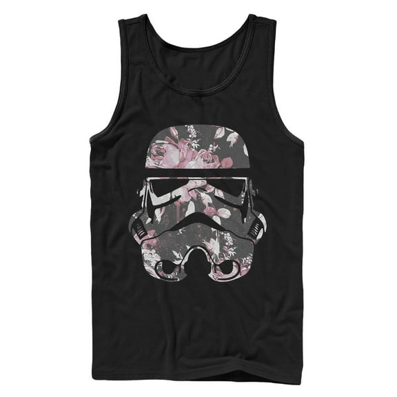 Men's Star Wars Stormtrooper Blossoms  Tank Top Black Small