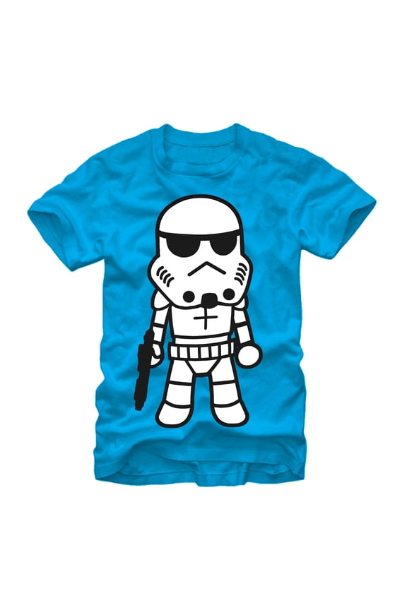 Men's Star Wars Stormtrooper Cartoon Graphic Tee Turquoise 2X Large
