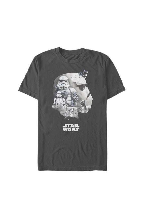 Men's Star Wars Stormtrooper Collage Graphic Tee Charcoal Large