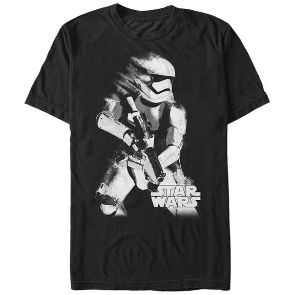 Men's Star Wars Stormtrooper Fade Graphic Tee Black Large
