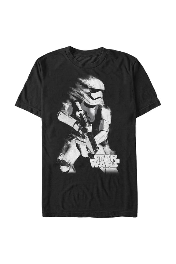 Men's Star Wars Stormtrooper Fade Graphic Tee Black Large