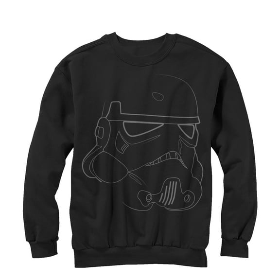 Men's Star Wars Stormtrooper Outline  Sweatshirt Black Medium