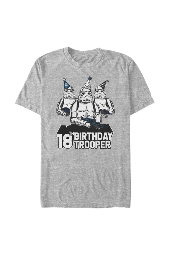 Men's Star Wars Stormtrooper Party Hats Trio 18th Birthday Trooper  Graphic Tee Athletic Heather Large
